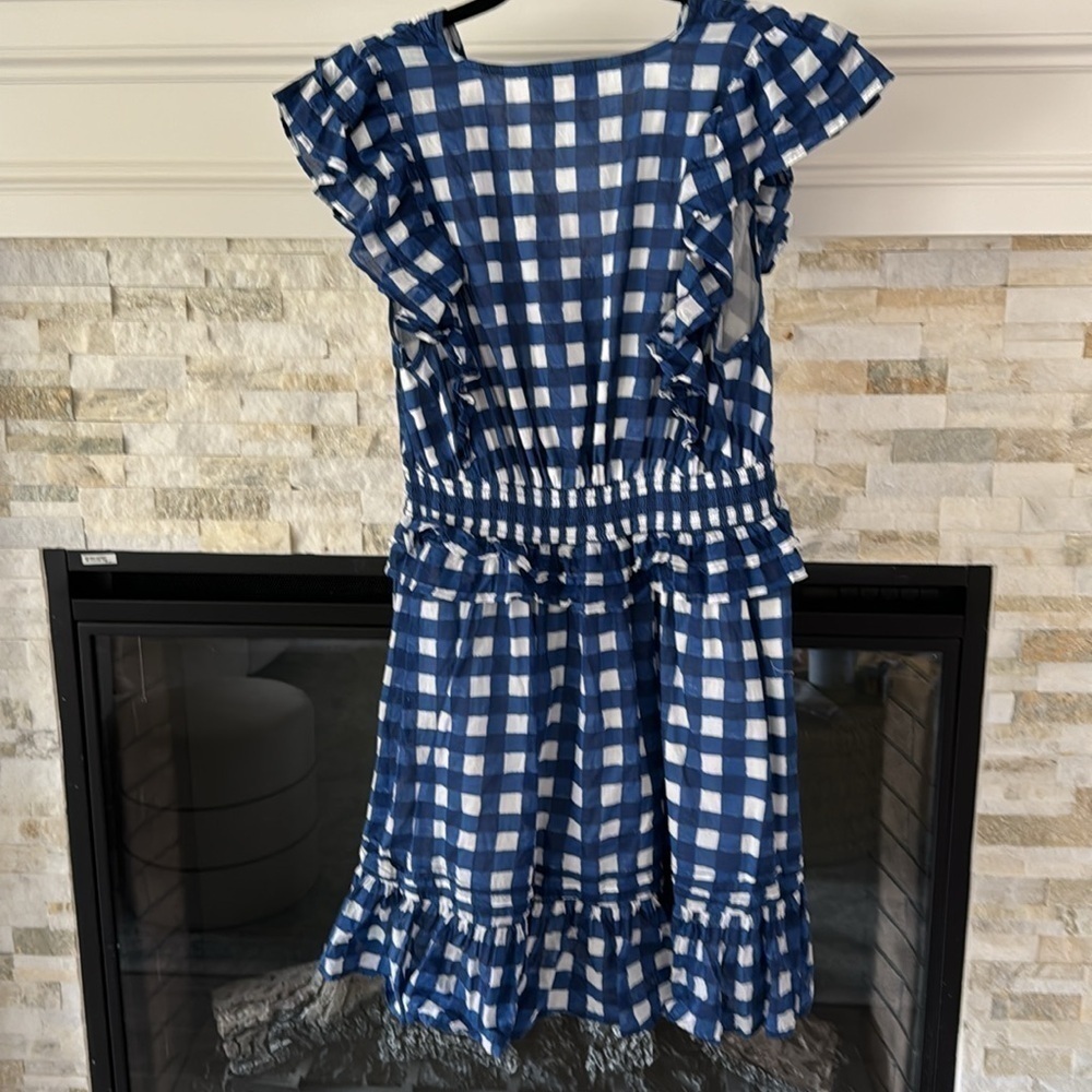 NWT Benny Mini Dress Painterly Gingham Medium - Picture 8 of 8